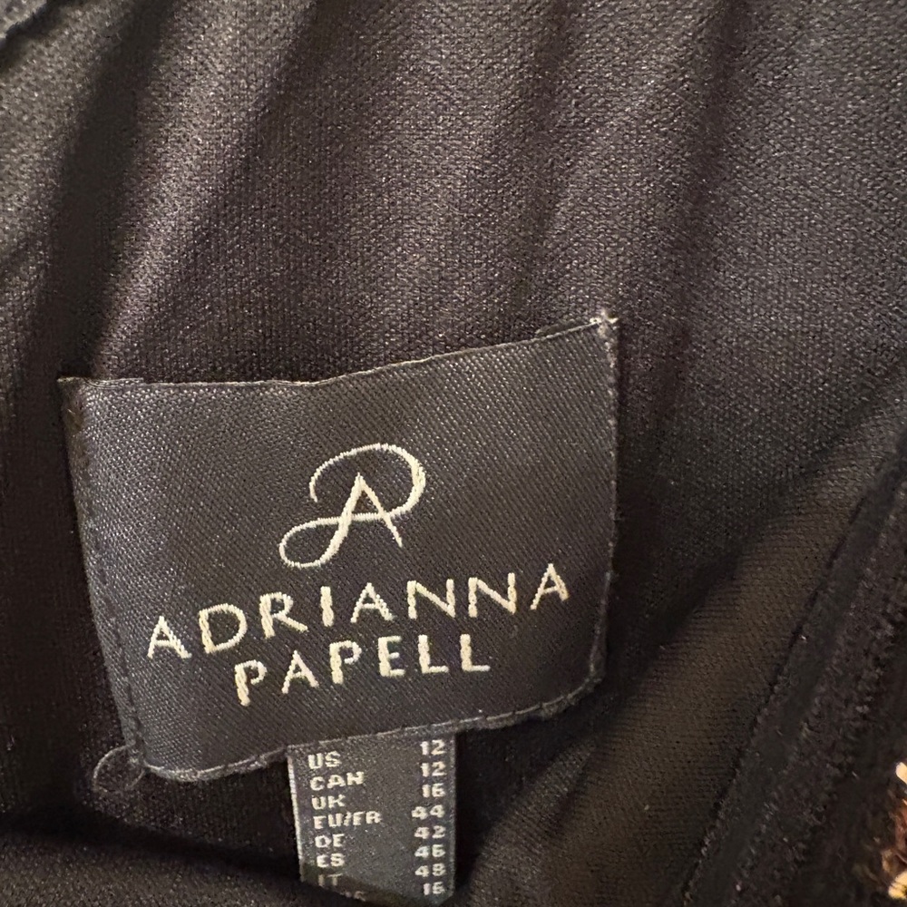Adrianna Papell Black and Gold Sequin Maxi Dress - Picture 5 of 5